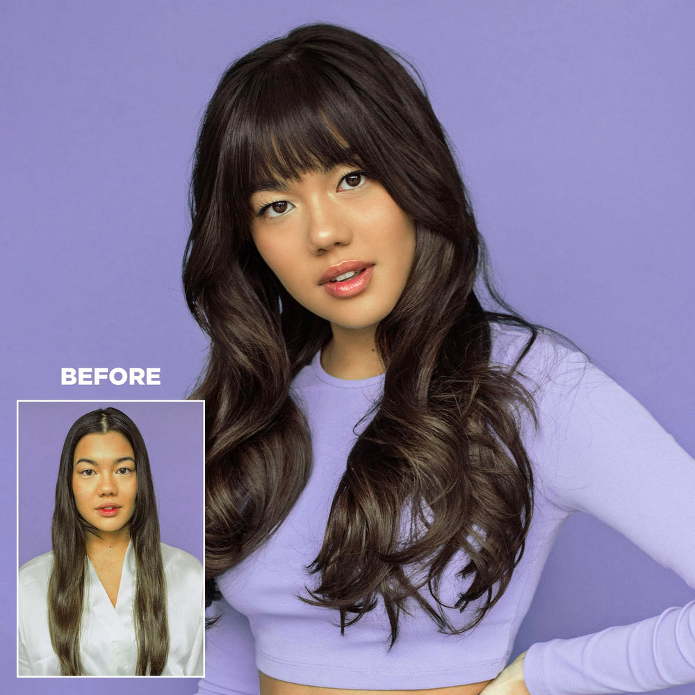 Fab.ME leave-in smooths strands for touchable, frizz-free hair.