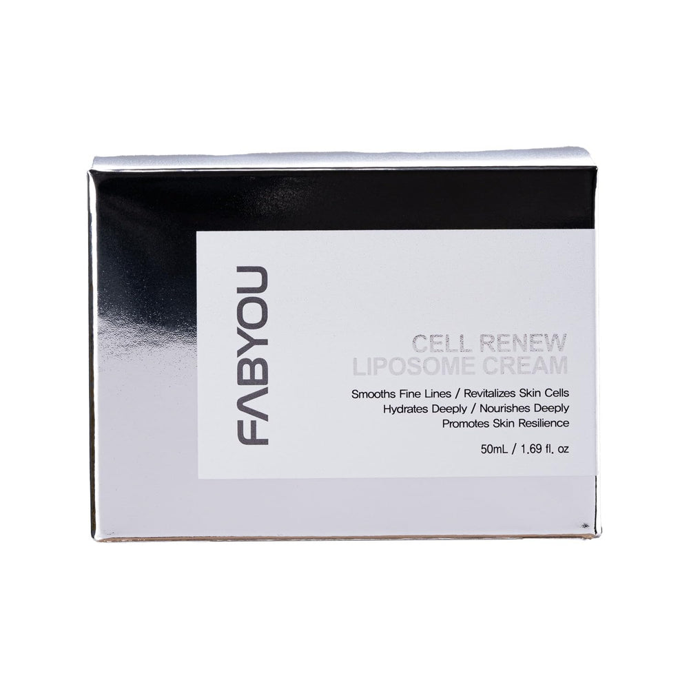 FABYOU Cell Renew Liposome Cream texture closeup demonstrates silky absorption for daily use.