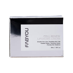 FABYOU Cell Renew Liposome Cream texture closeup demonstrates silky absorption for daily use.