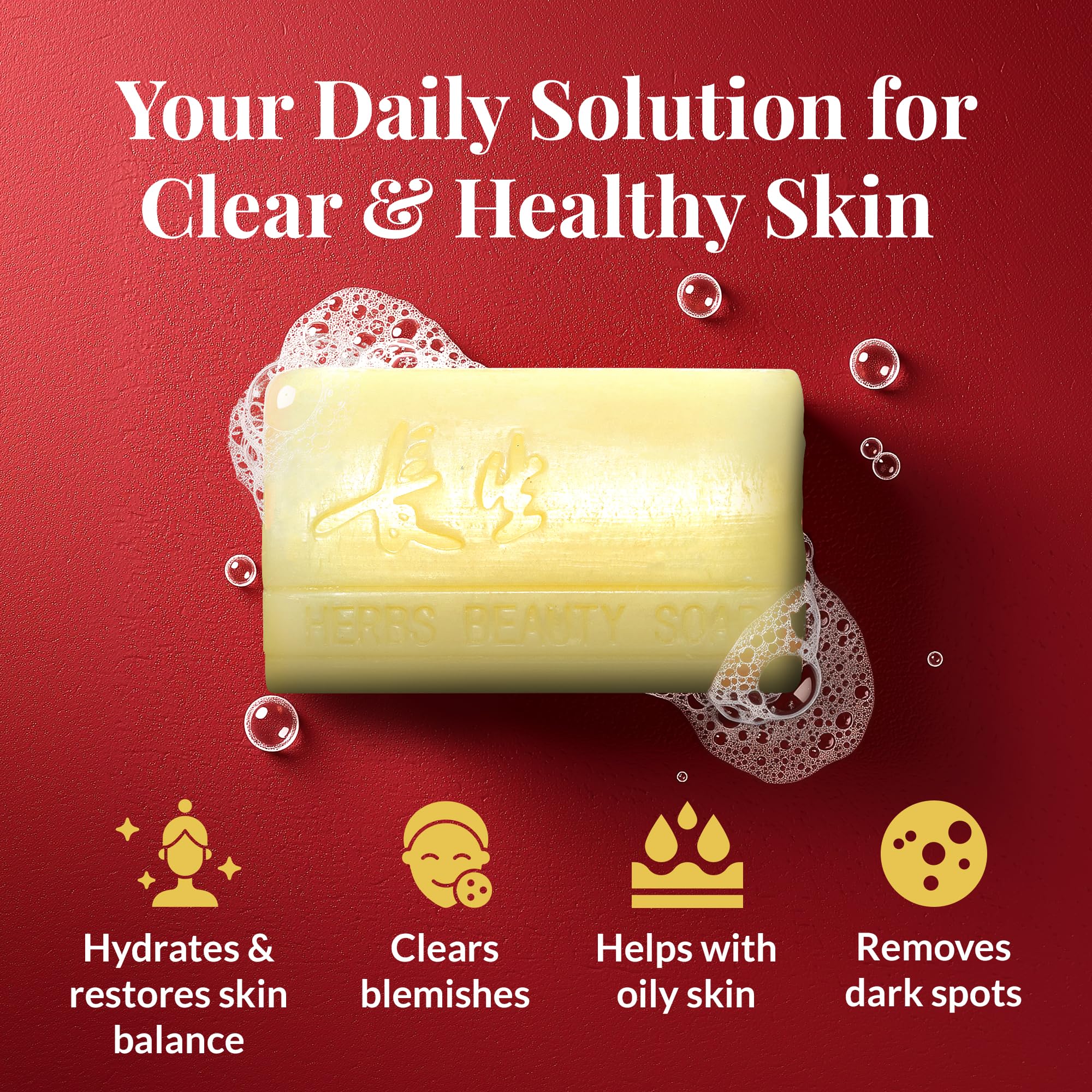 FACEDOCTOR Complexion Bar Soap closeup foam showing creamy lather and soothing formula.