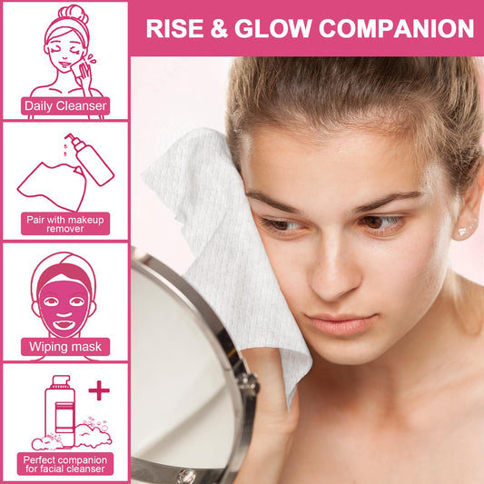 FACEMADE disposable towels bulk pack ideal for travel and on-the-go skincare