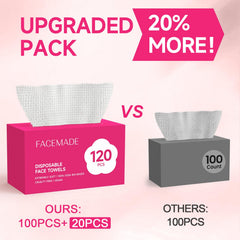 FACEMADE dual-side towels offer smooth cleansing and textured makeup removal