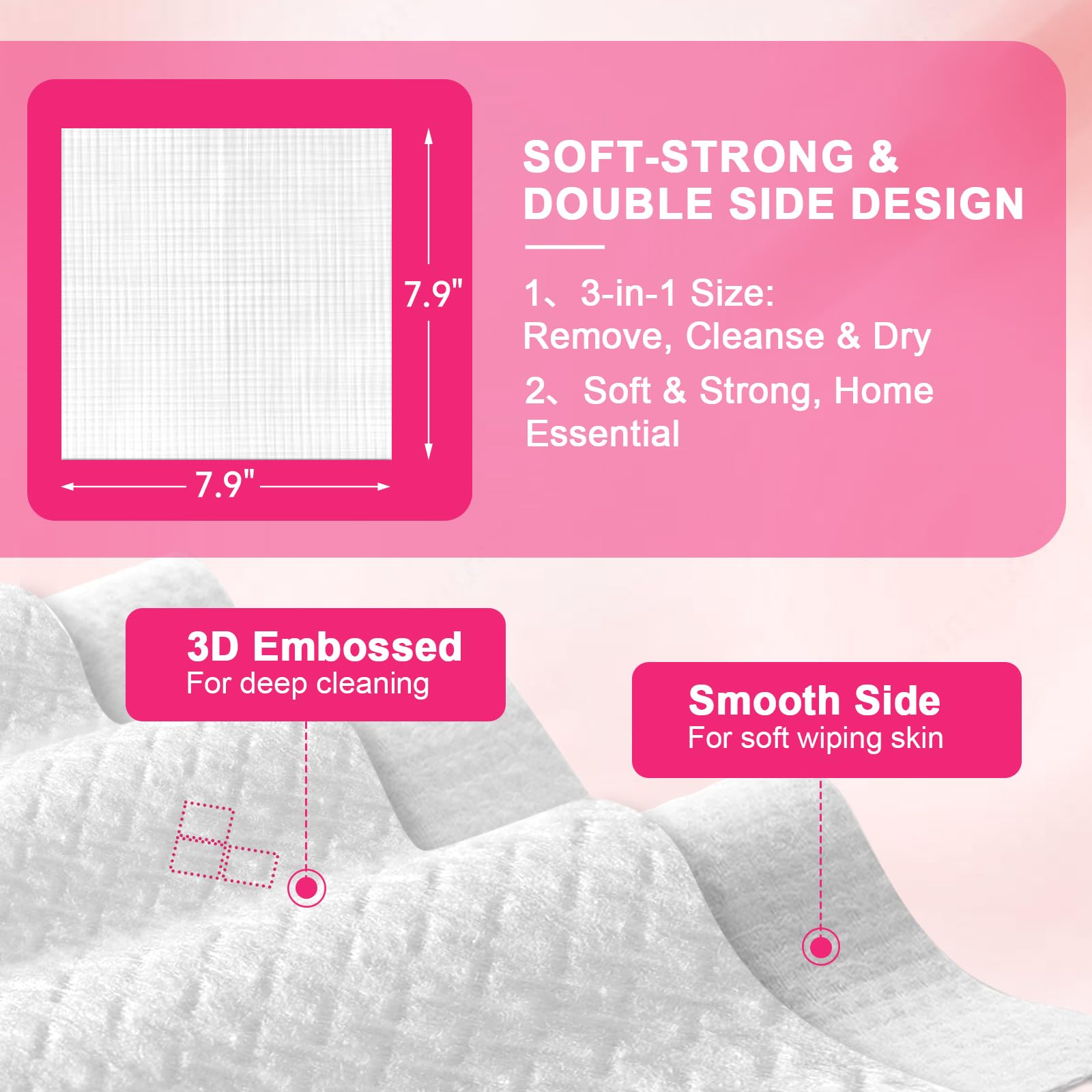 FACEMADE skin-friendly towels are soft and lint-free for irritation-free use