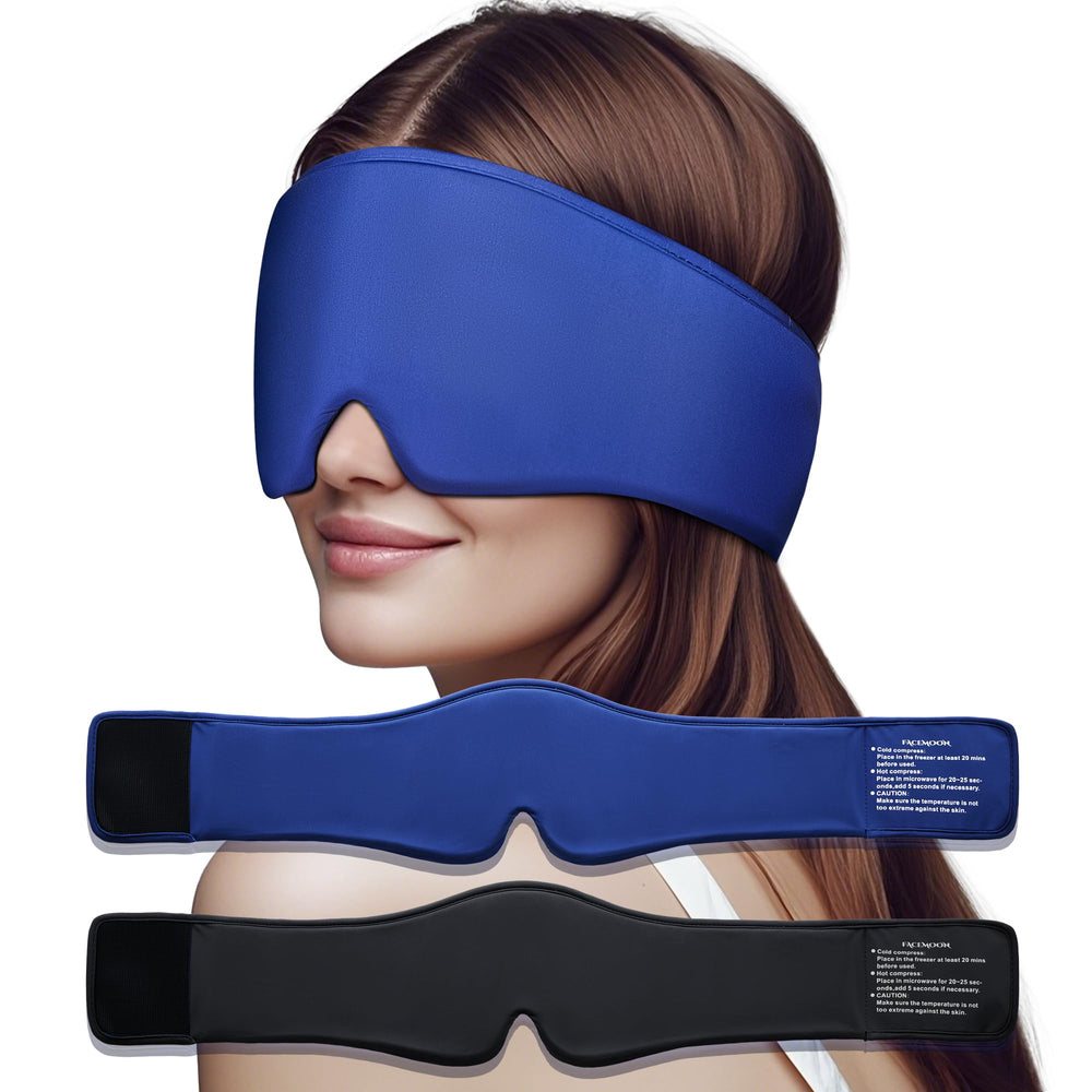 FACEMOON 2-pack cooling eye mask front view for soothing comfort