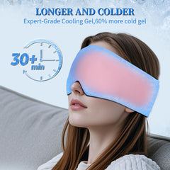 Close-up of flexible, long-lasting cooling gel in the FACEMOON mask.