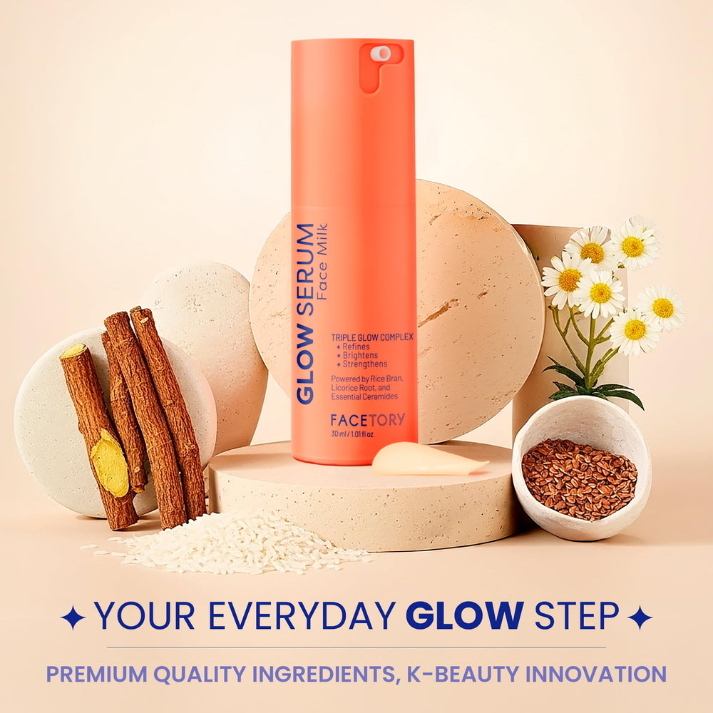 FaceTory Glow Serum routine shot encourages easy daily skincare layering