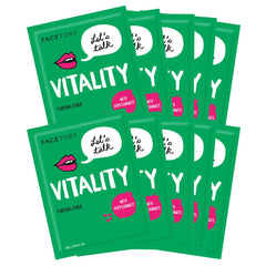 FACETORY Let’s Talk Vitality sheet mask with pomegranate delivering radiant hydration