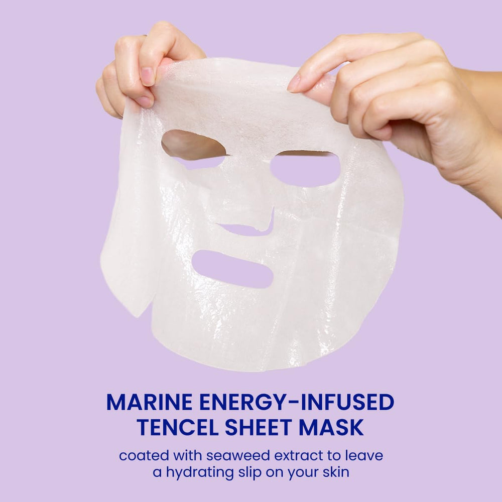 FACETORY mask on face during application, showcasing calming, spa-like self-care.