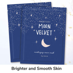 Facetory Moon Velvet milky essence delivers deep moisture and a dewy finish