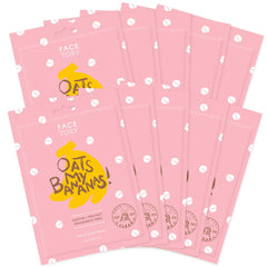 FACETORY Oats My Bananas mask front view showing moisturizing hydration