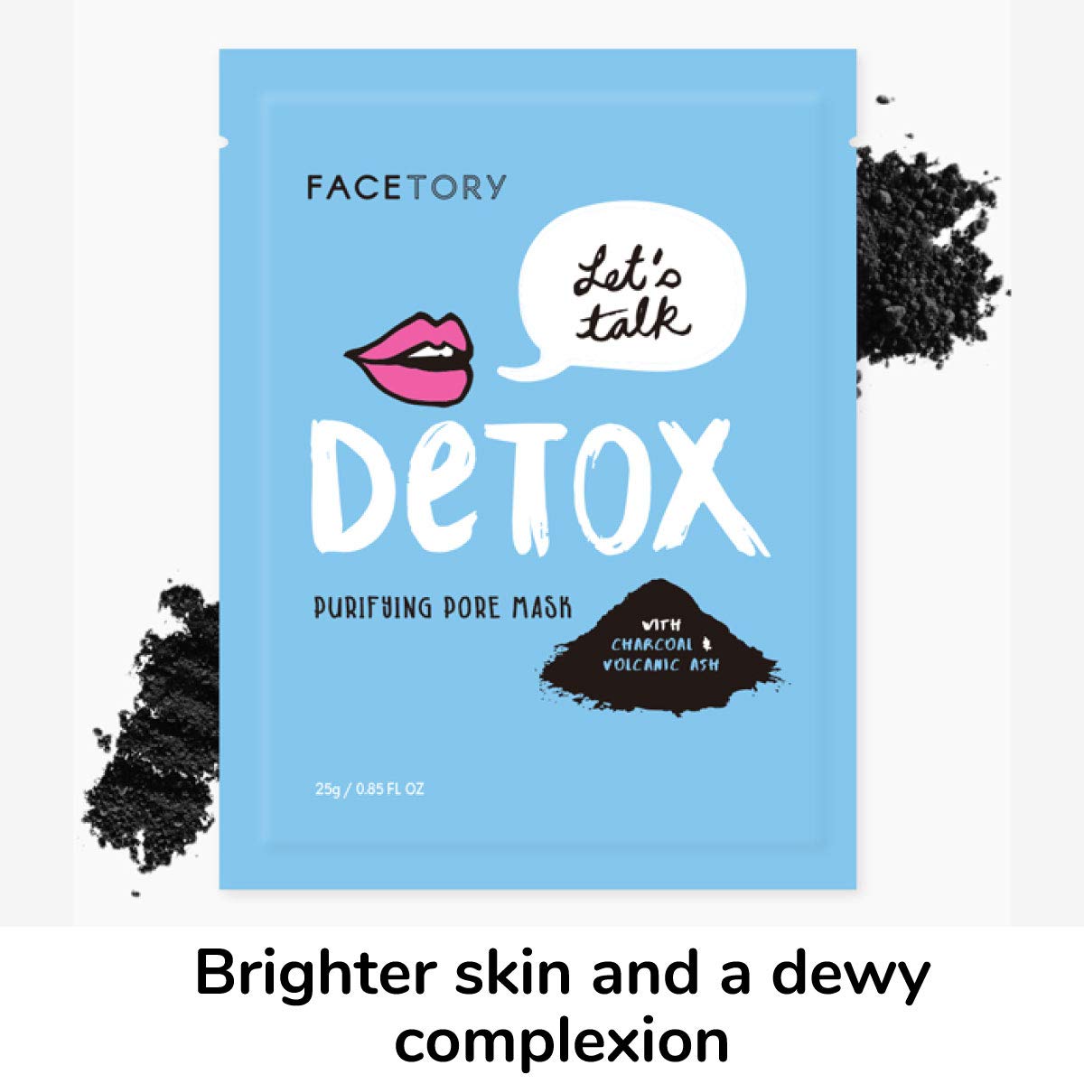 FACETORY pore-refining charcoal face mask purifies skin and reduces excess oil.
