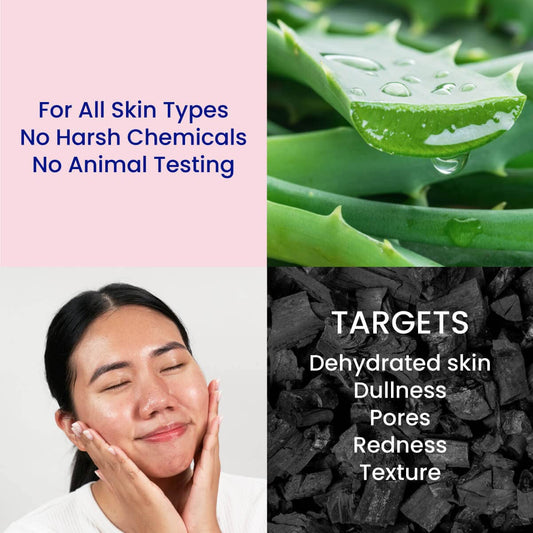 FACETORY sheet mask application close-up shows hydration in action.