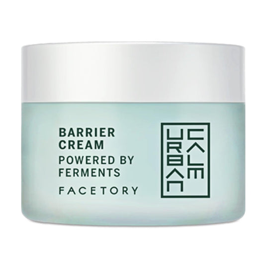 FACETORY Urban Calm Barrier Cream texture close-up, silky gel that absorbs quickly.