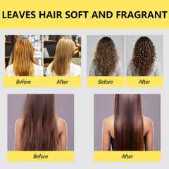 Fadelo Hair mask with shine enhancement and smoother strands close-up.