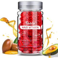 Fadelo Hair Treatment bottle front promotes salon-smooth shine and easy styling