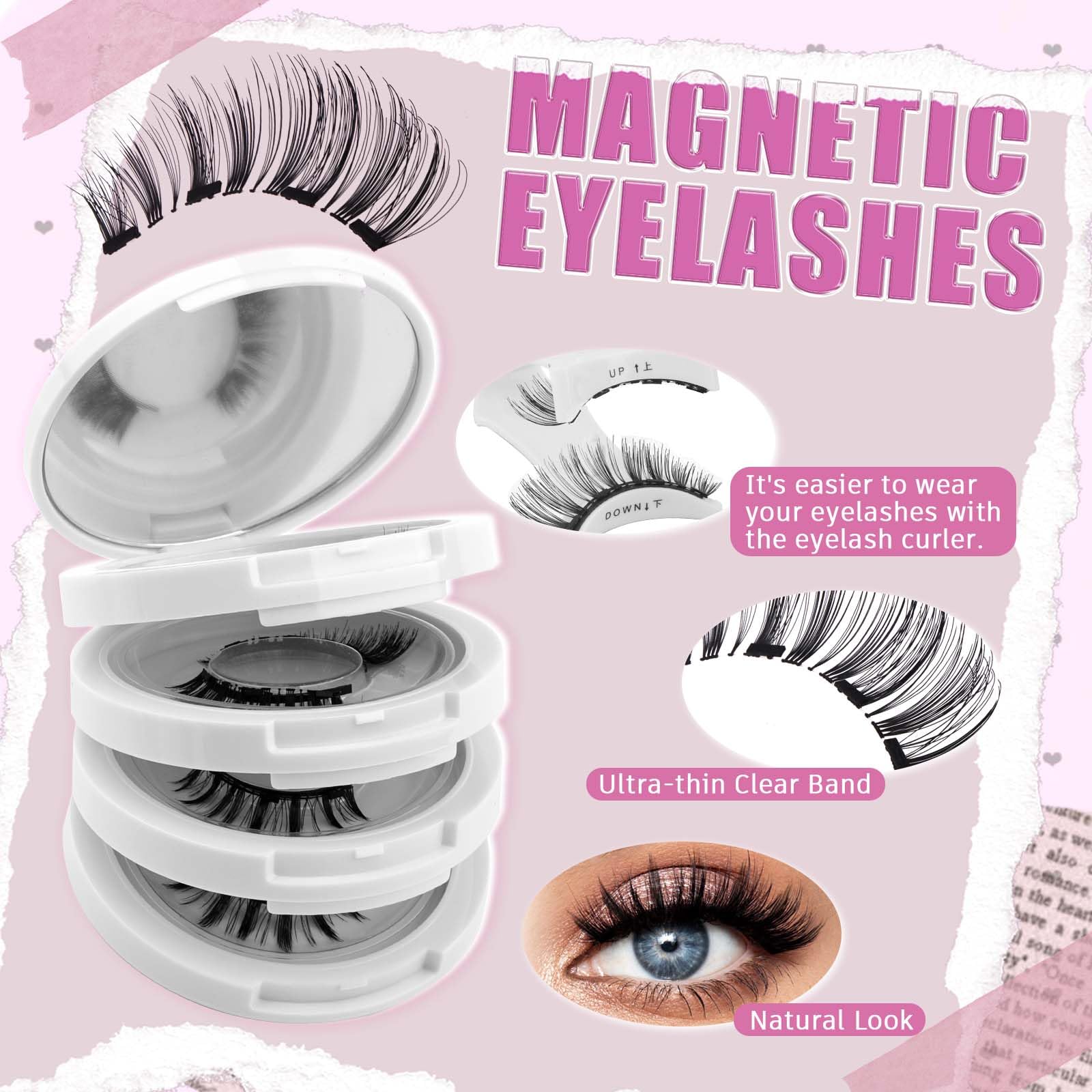 FADLASH reusable magnetic lashes with applicator for easy application
