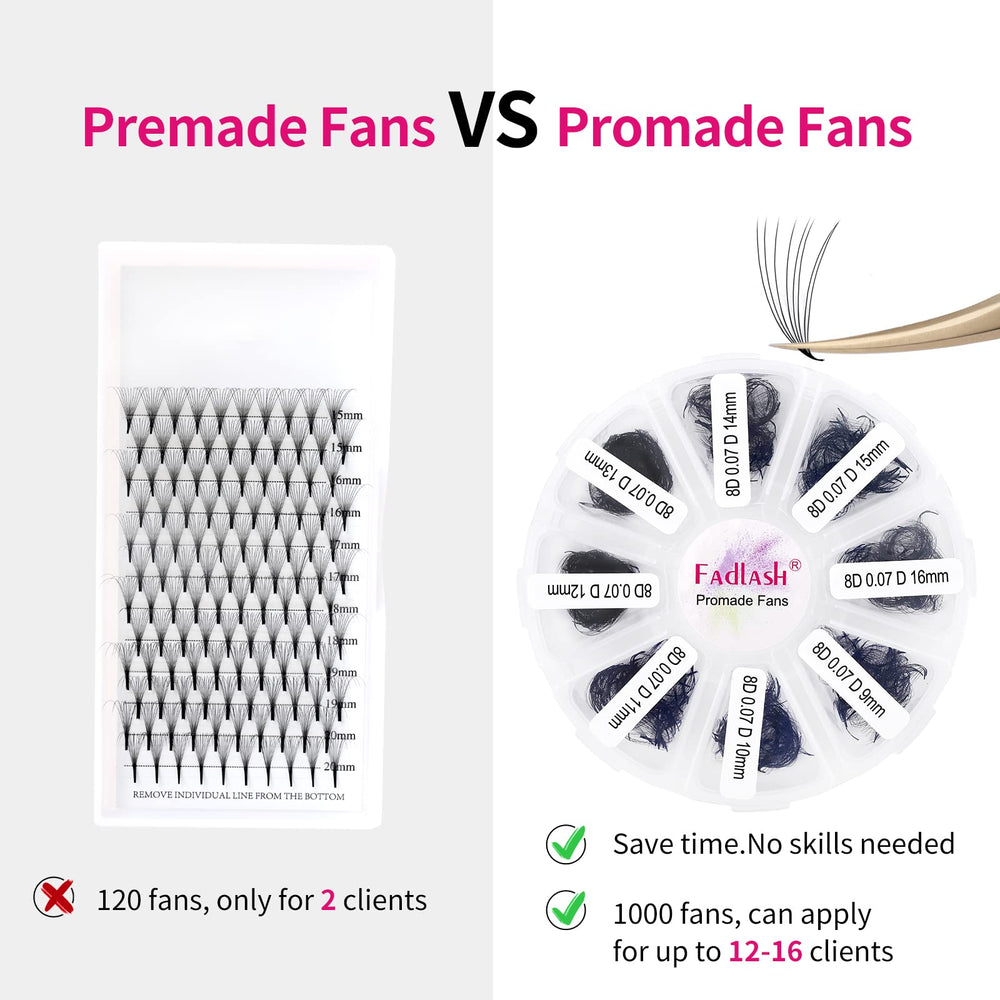 FADLASH color-mix premade fans offering versatile looks and customization.