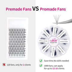 FADLASH color-variety premade fans for customized styles.