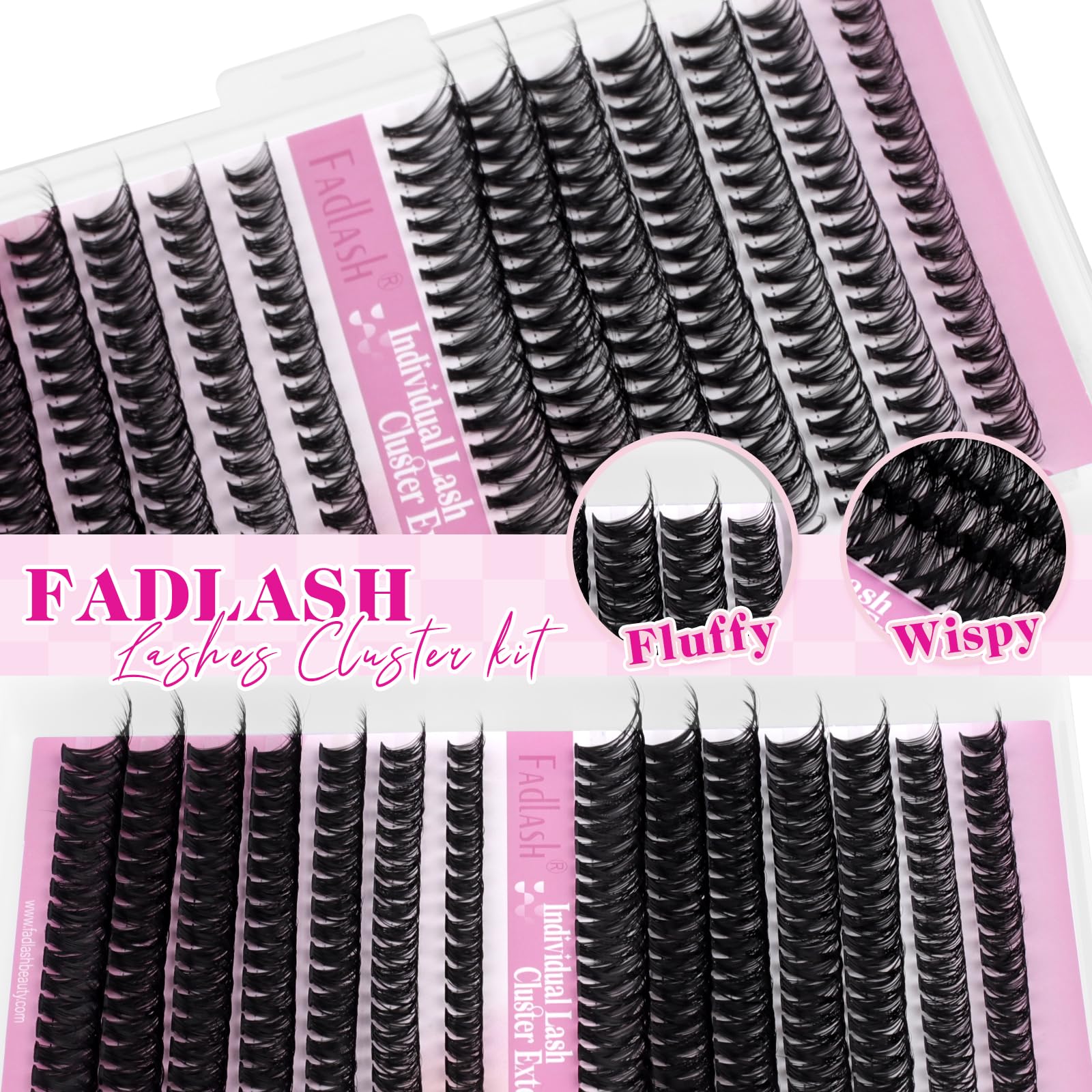 FADLASH fluffy-lash clusters provide natural daily wear appearance.