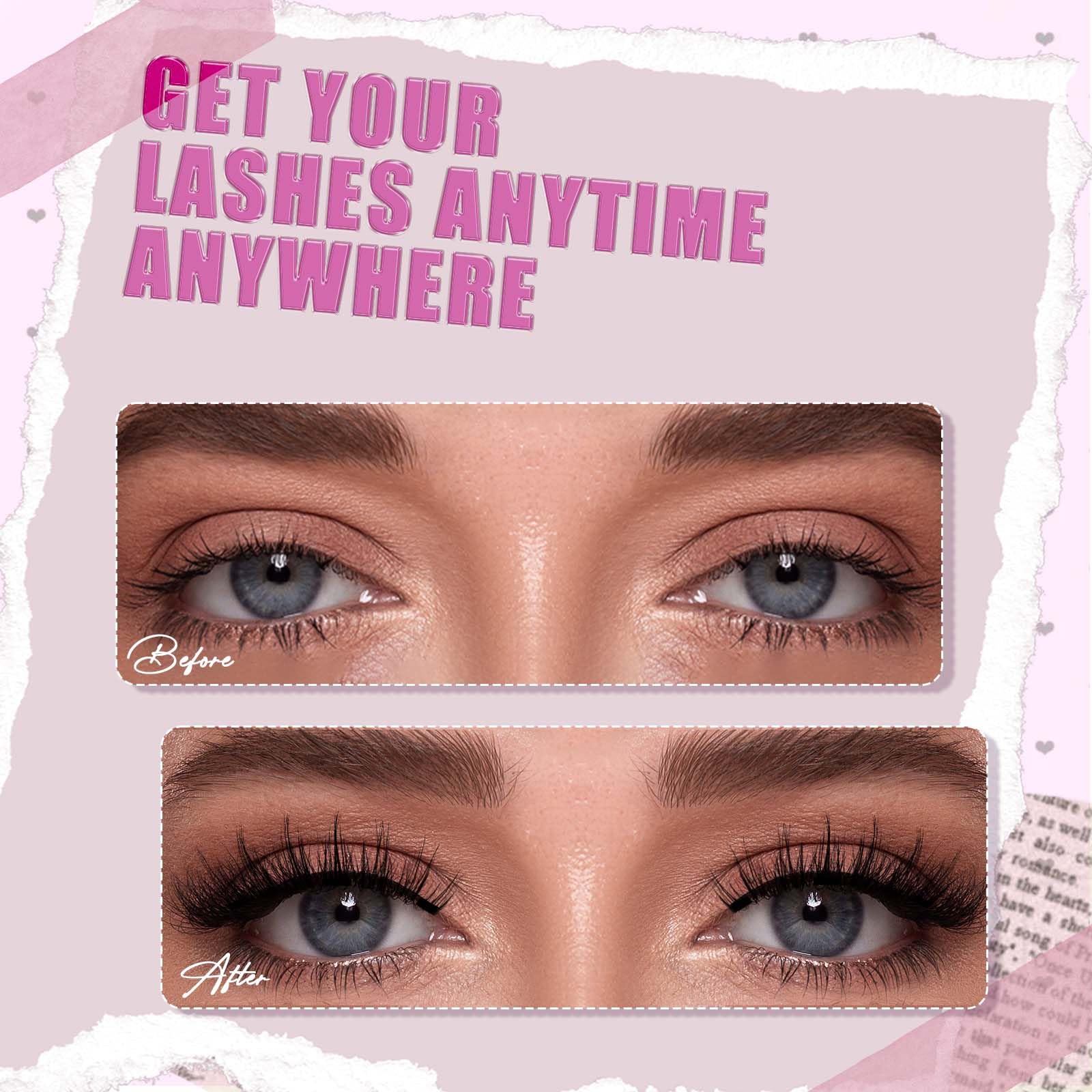 FADLASH glue-free lashes provide mess-free daily wear.