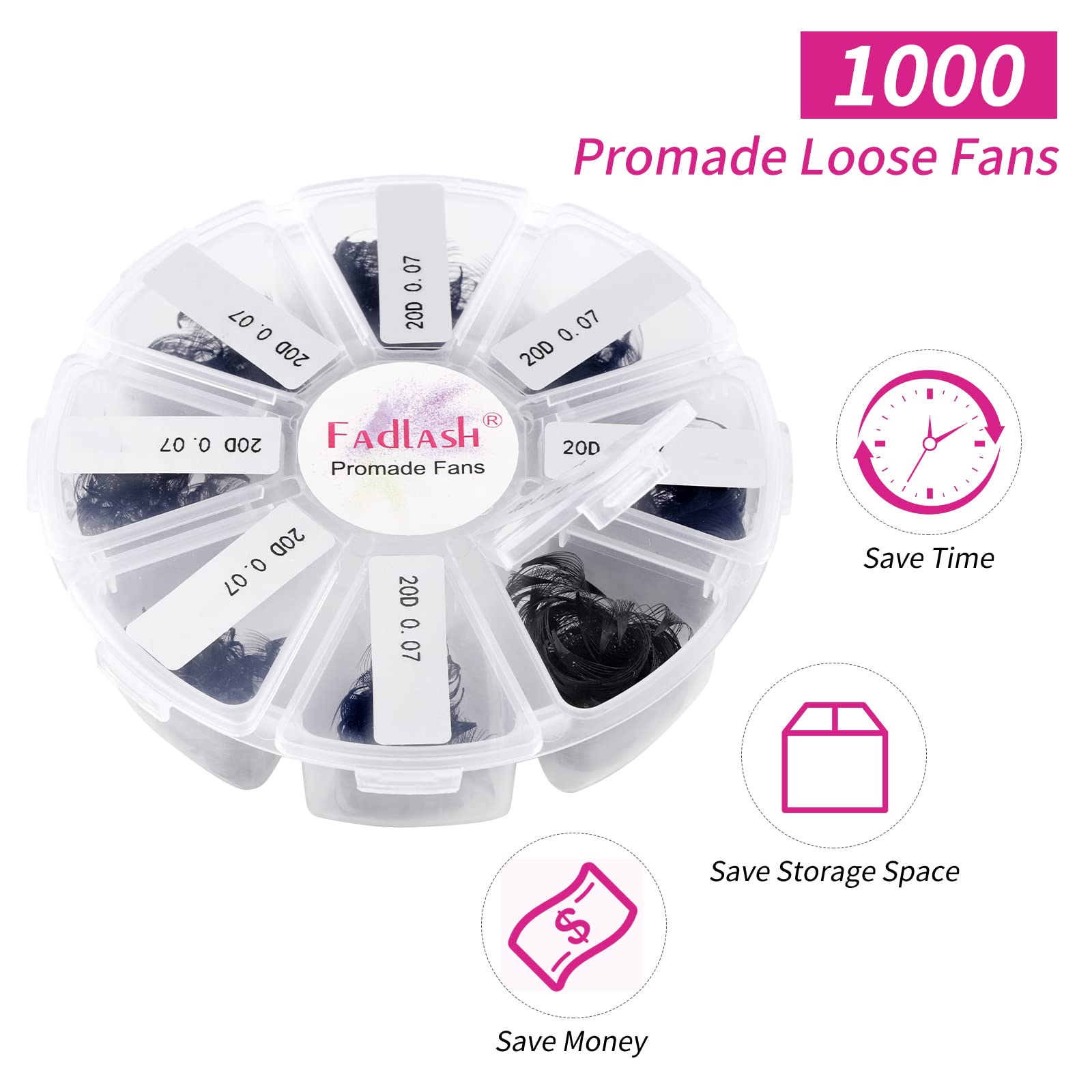 FADLASH Korean PBT material ensures durable, high-quality lash extensions.