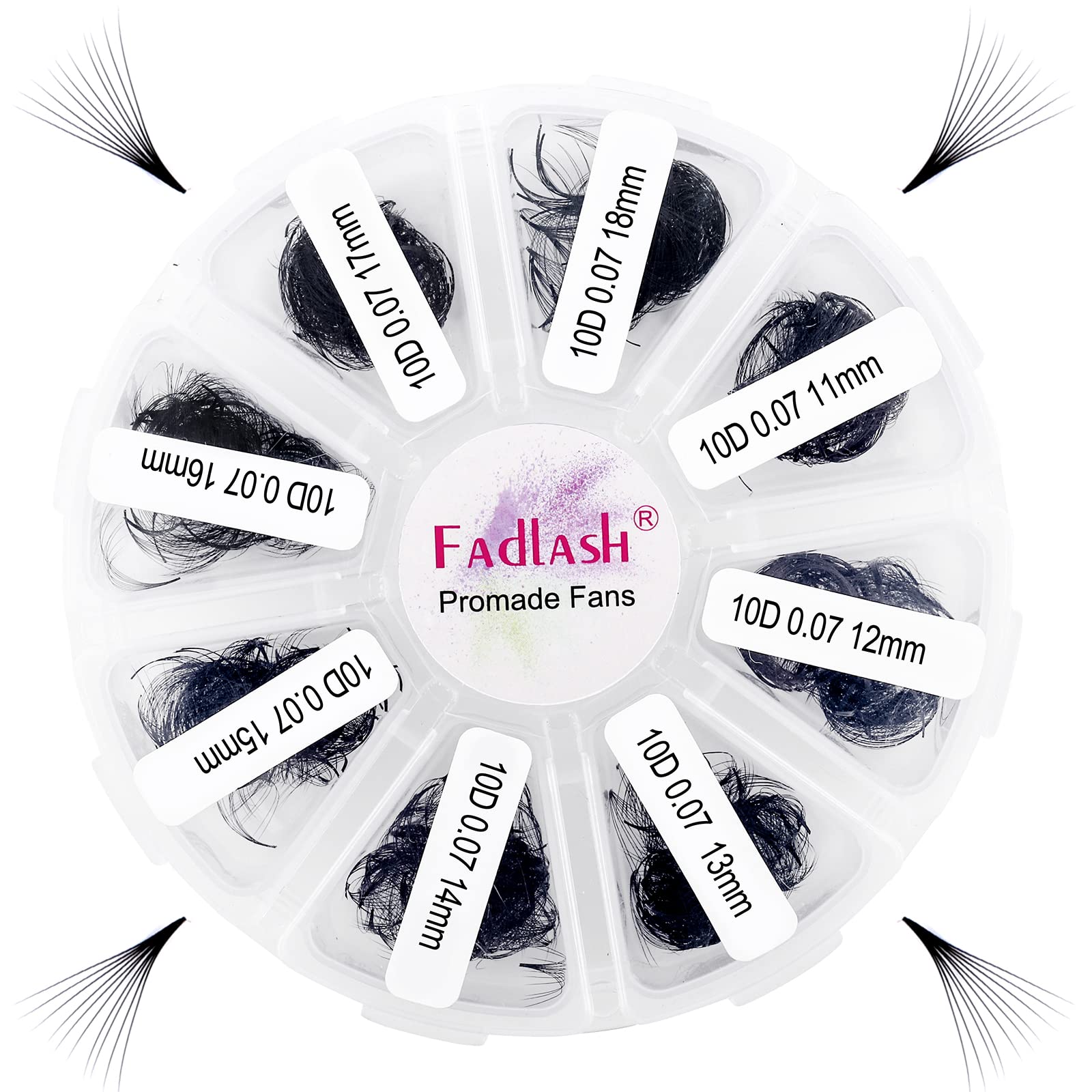 FADLASH 1000-fans tray close-up for quick, neat eyelash application