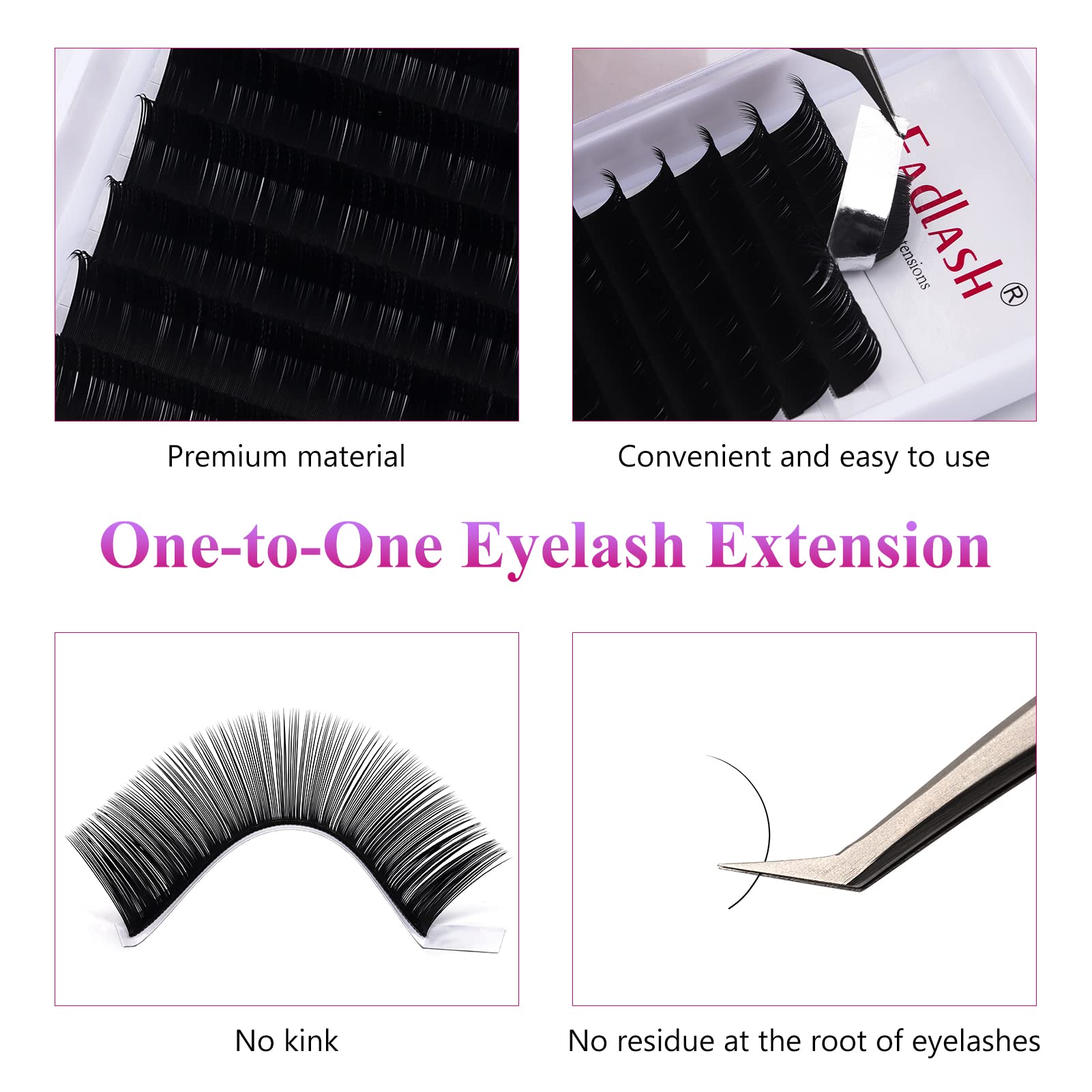 FADLASH lash extension curves image showcases versatile curls for different eye shapes and styles.