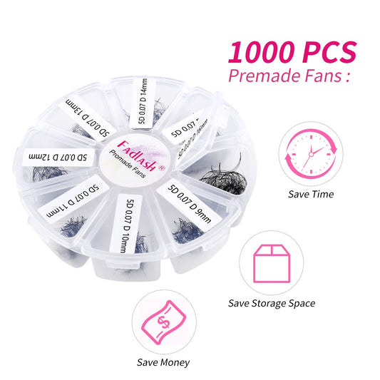 FADLASH loose fans enable quicker pickup and cleaner lash placement.