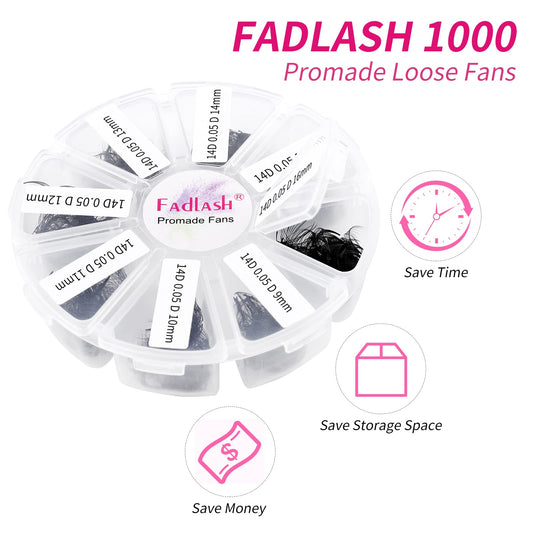 FADLASH loose fans for easy application with tweezers during lash services