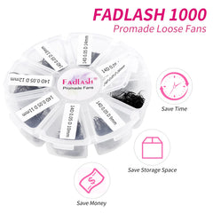 FADLASH loose fans for easy application with tweezers during lash services