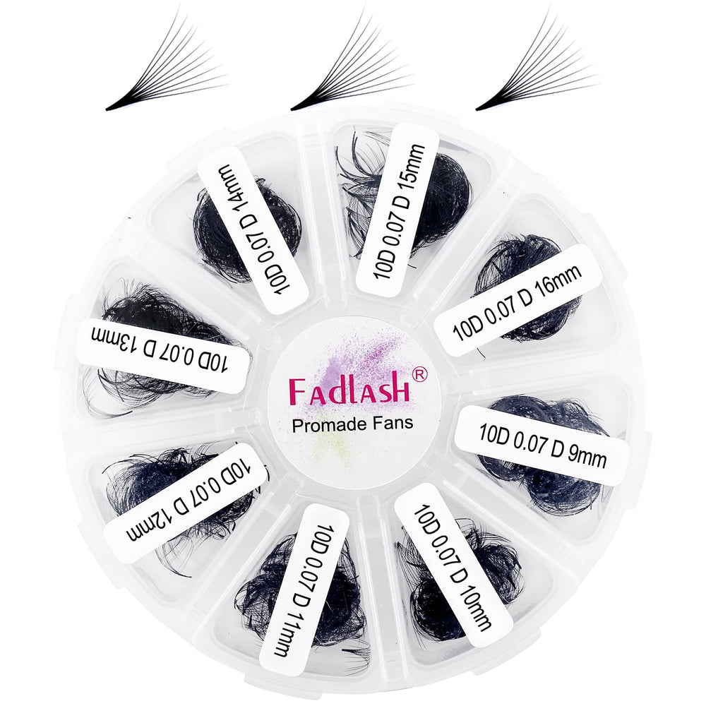 FADLASH Premade Fans packaging showing 1000pcs for efficient lash artistry and time savings