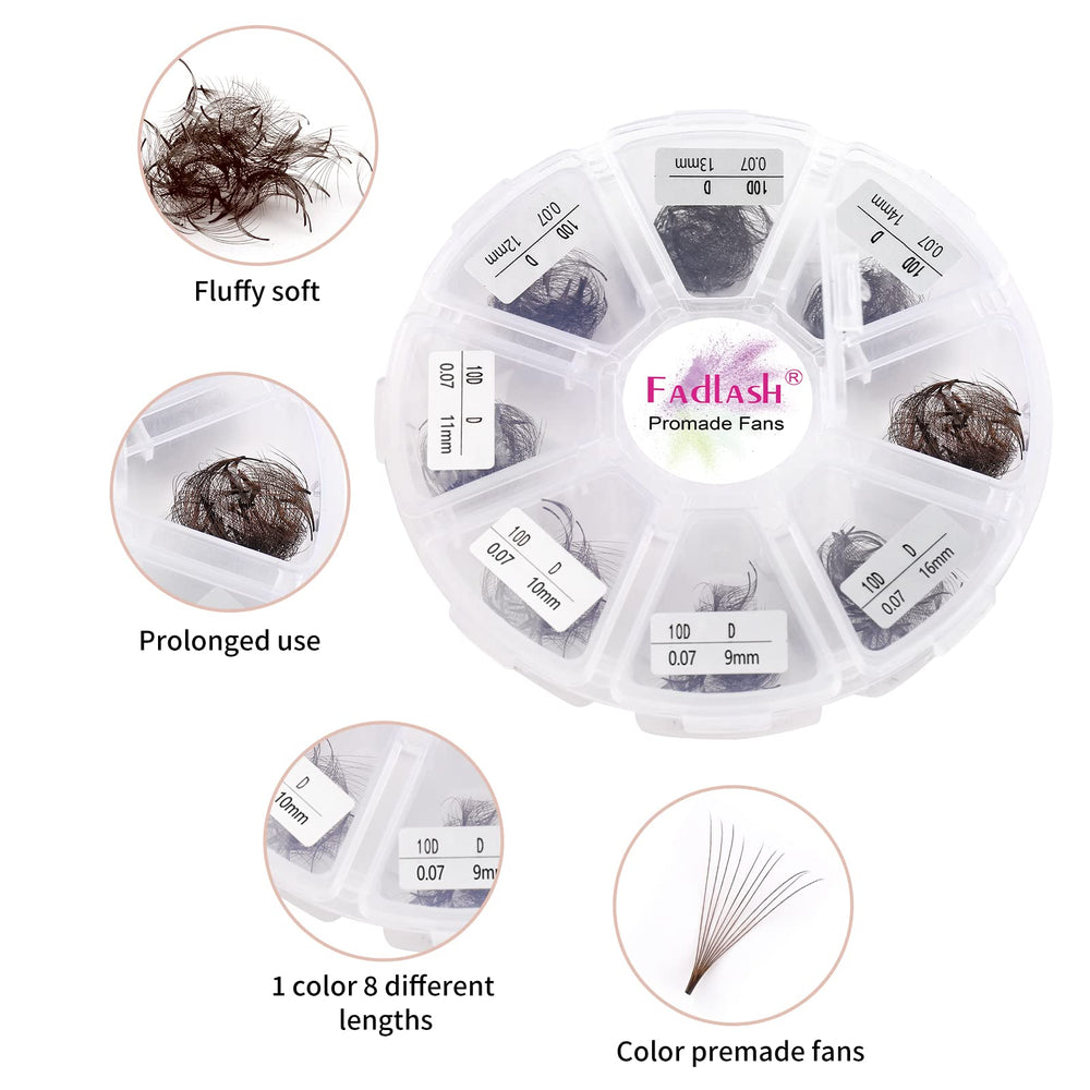 FADLASH premade fans easy to pick up with tweezers for faster application