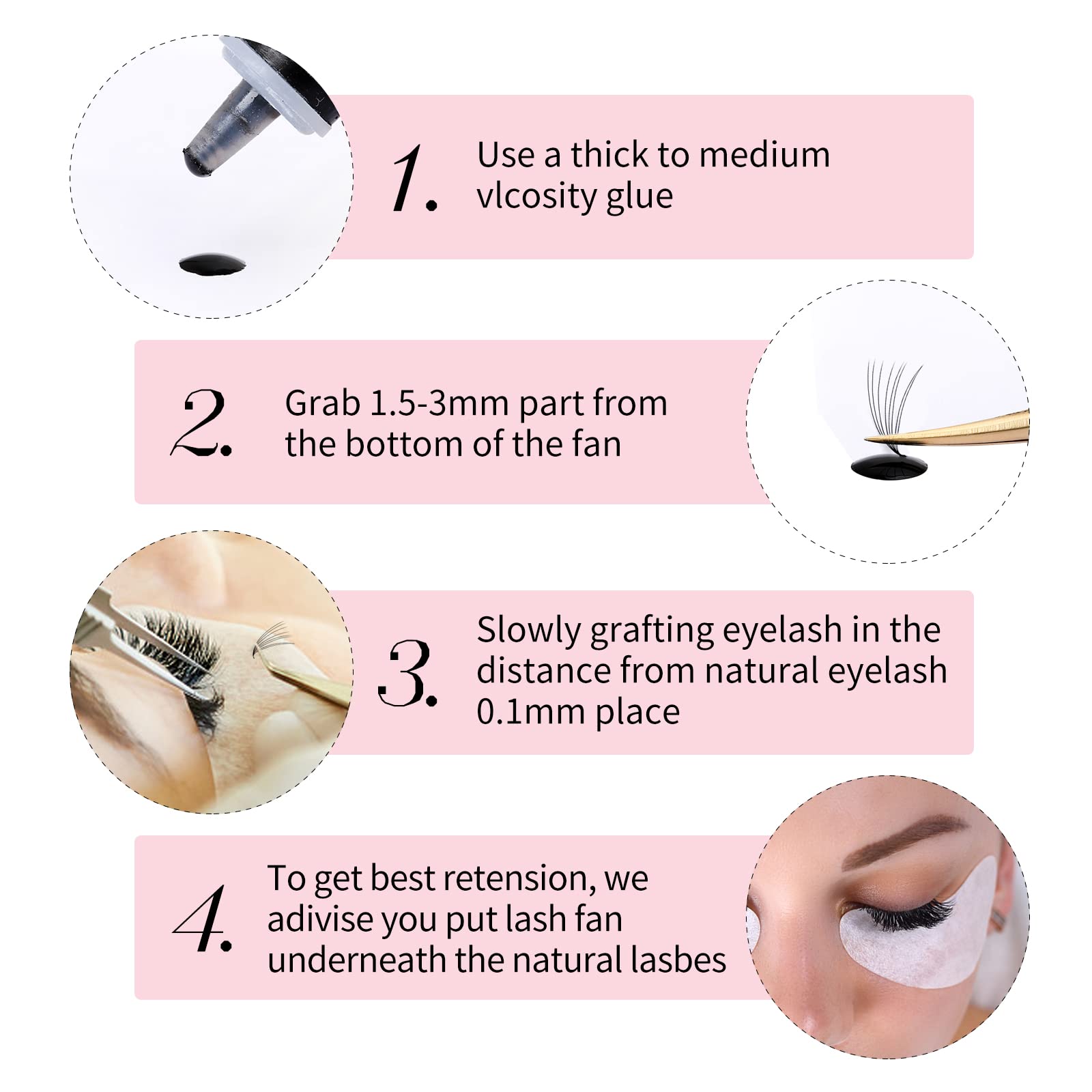 FADLASH premade fans packaging for easy storage and use