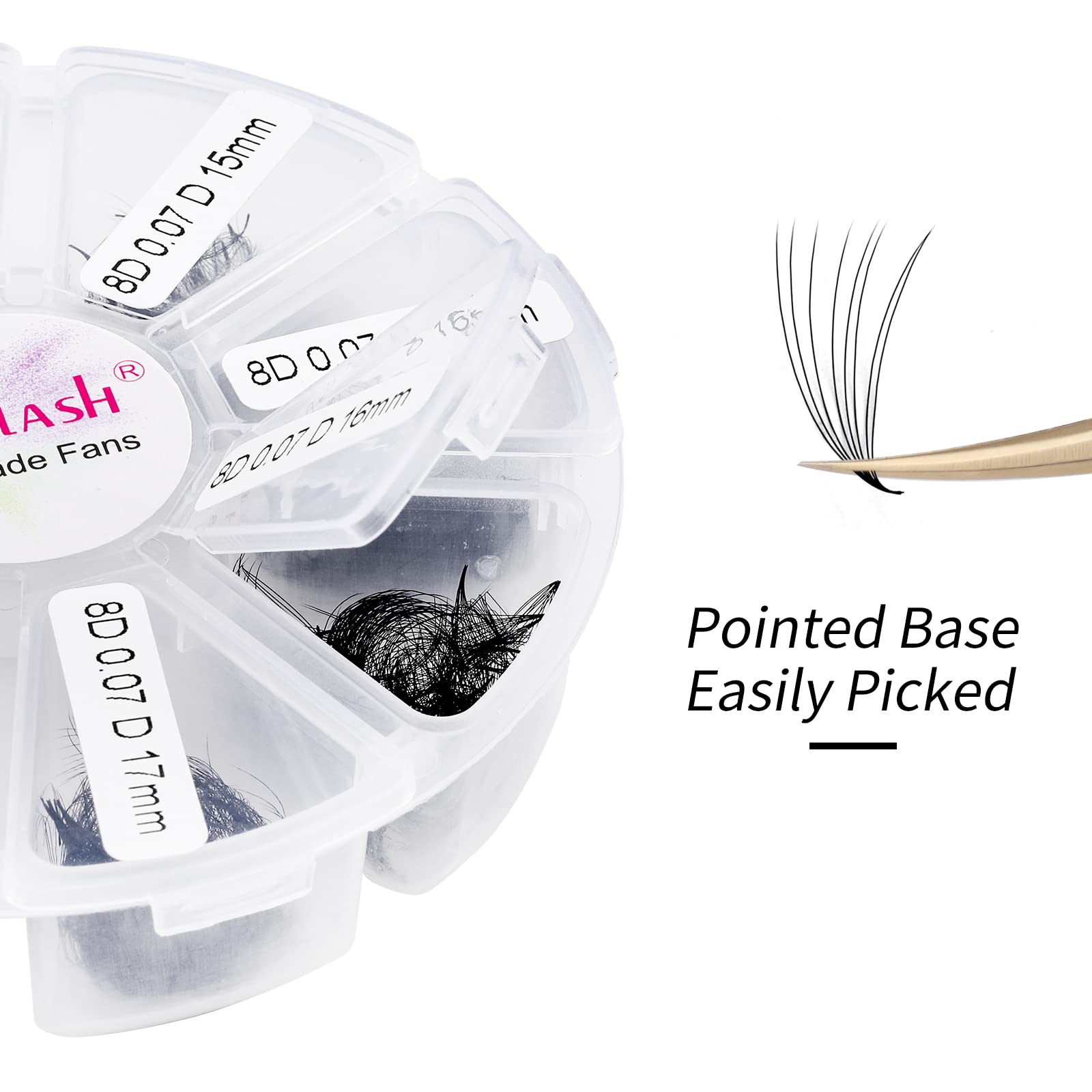 FADLASH premade fans with thin base for comfortable wear