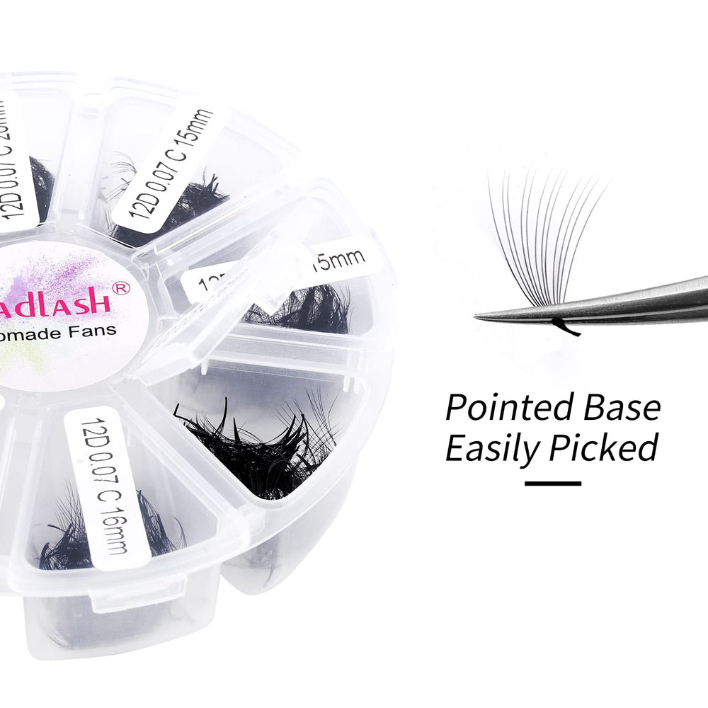FADLASH premade fans feature a slim base for gentle, comfortable wear.