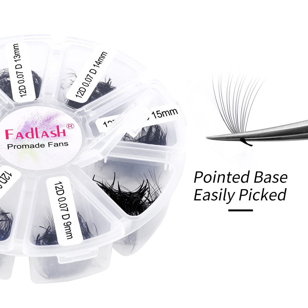 FADLASH premade fans with slim base for comfortable wear.