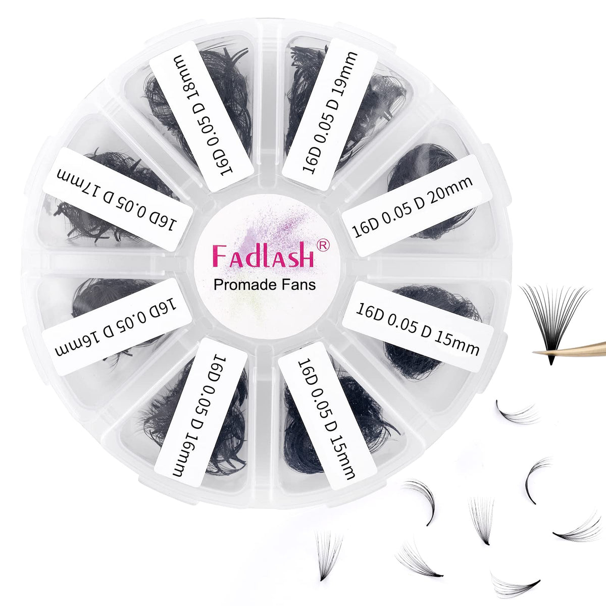 FADLASH premade lash fans mixed 16D-0.05D for rapid volume sets