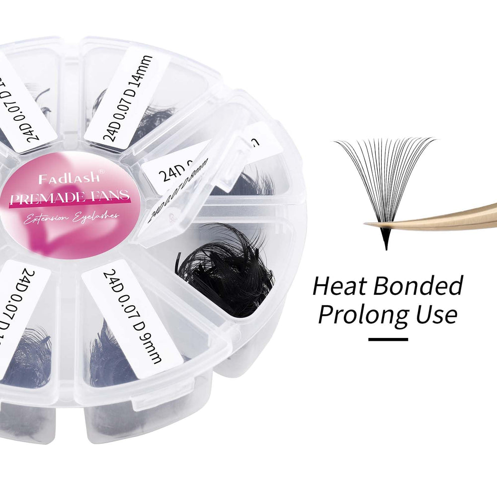 FADLASH premade fans in D curl provide dramatic yet natural-looking volume