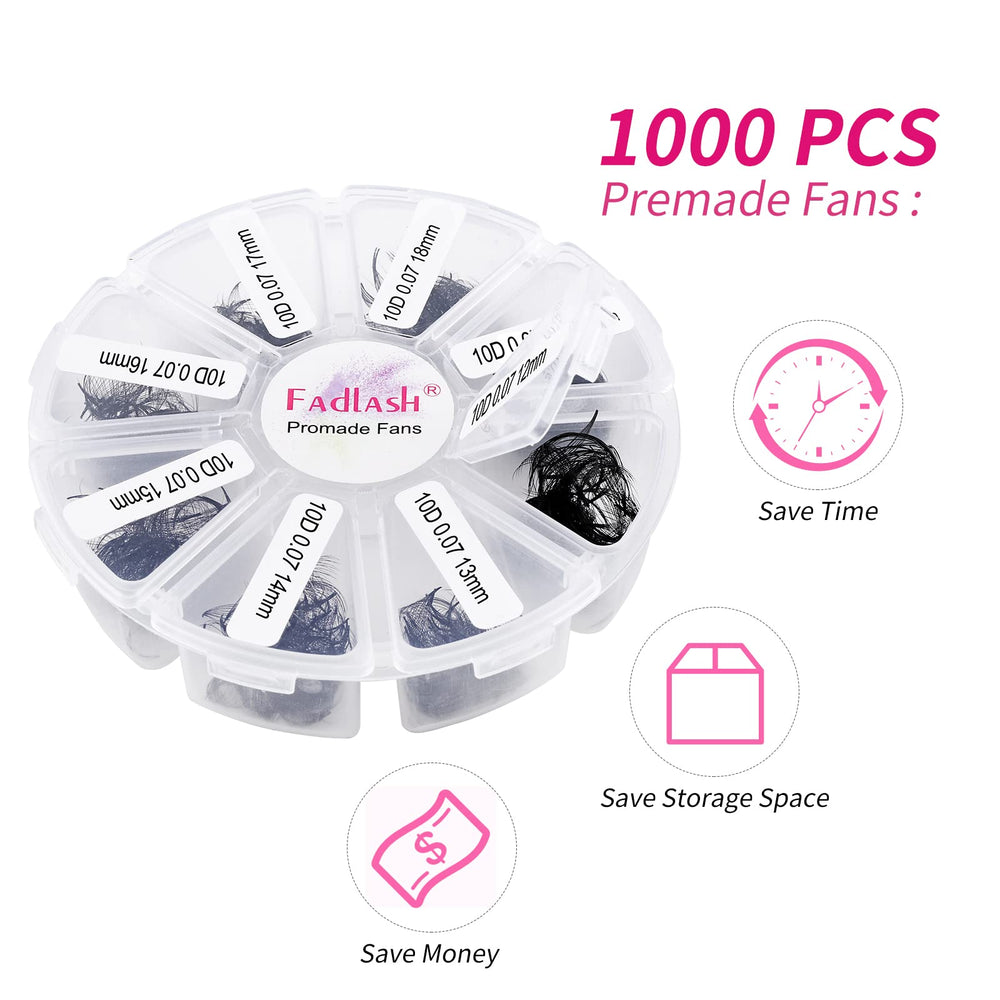 FADLASH premade loose fans demonstrate residue-free pickup with tweezers
