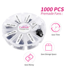 FADLASH premade loose fans demonstrate residue-free pickup with tweezers