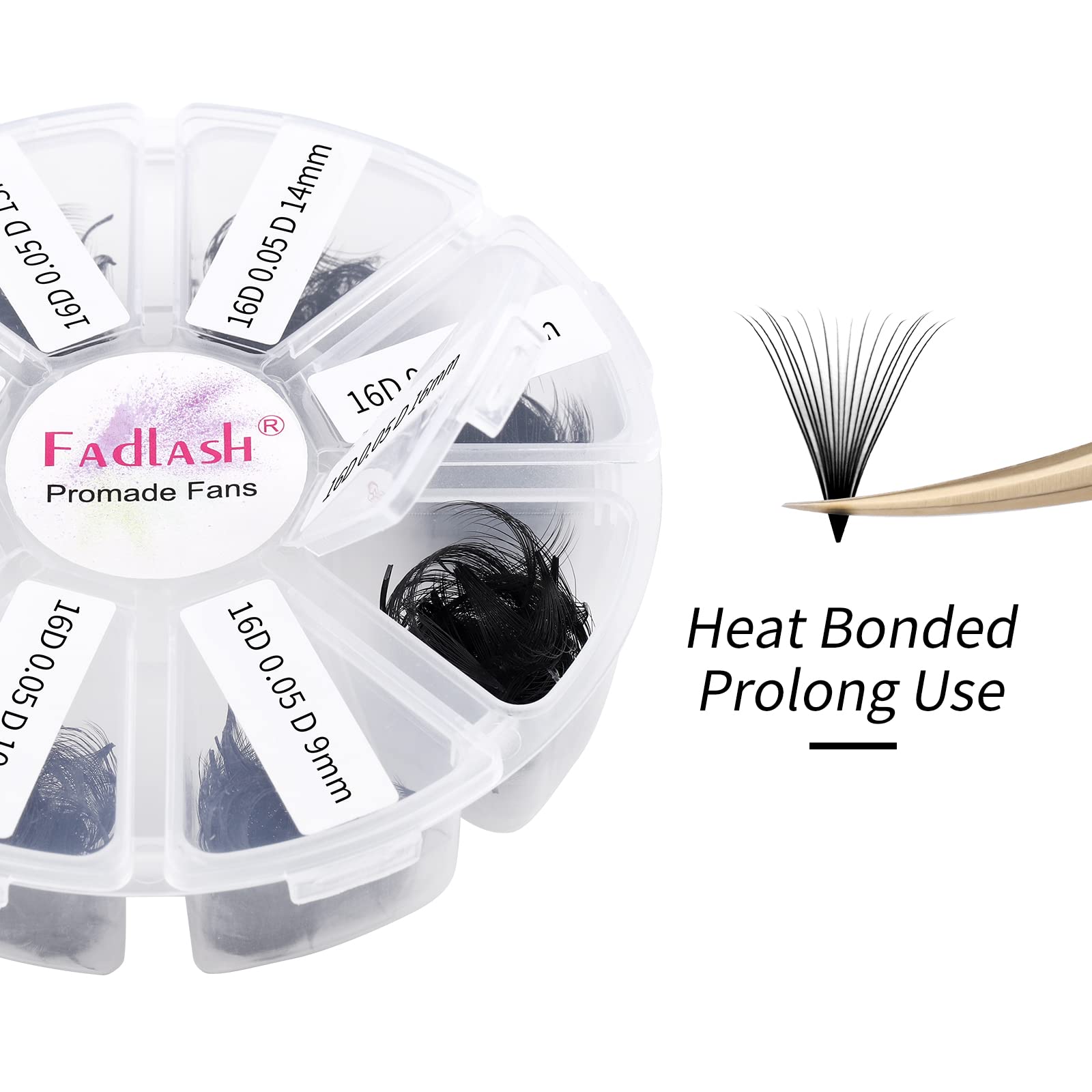 FADLASH premium premade fans with thin base for comfortable, natural-to-dramatic looks