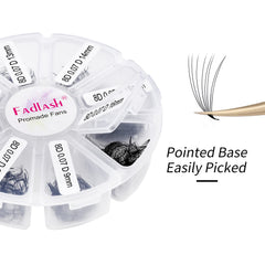 FADLASH thin-base premade fans for comfortable wear and natural-looking sets.
