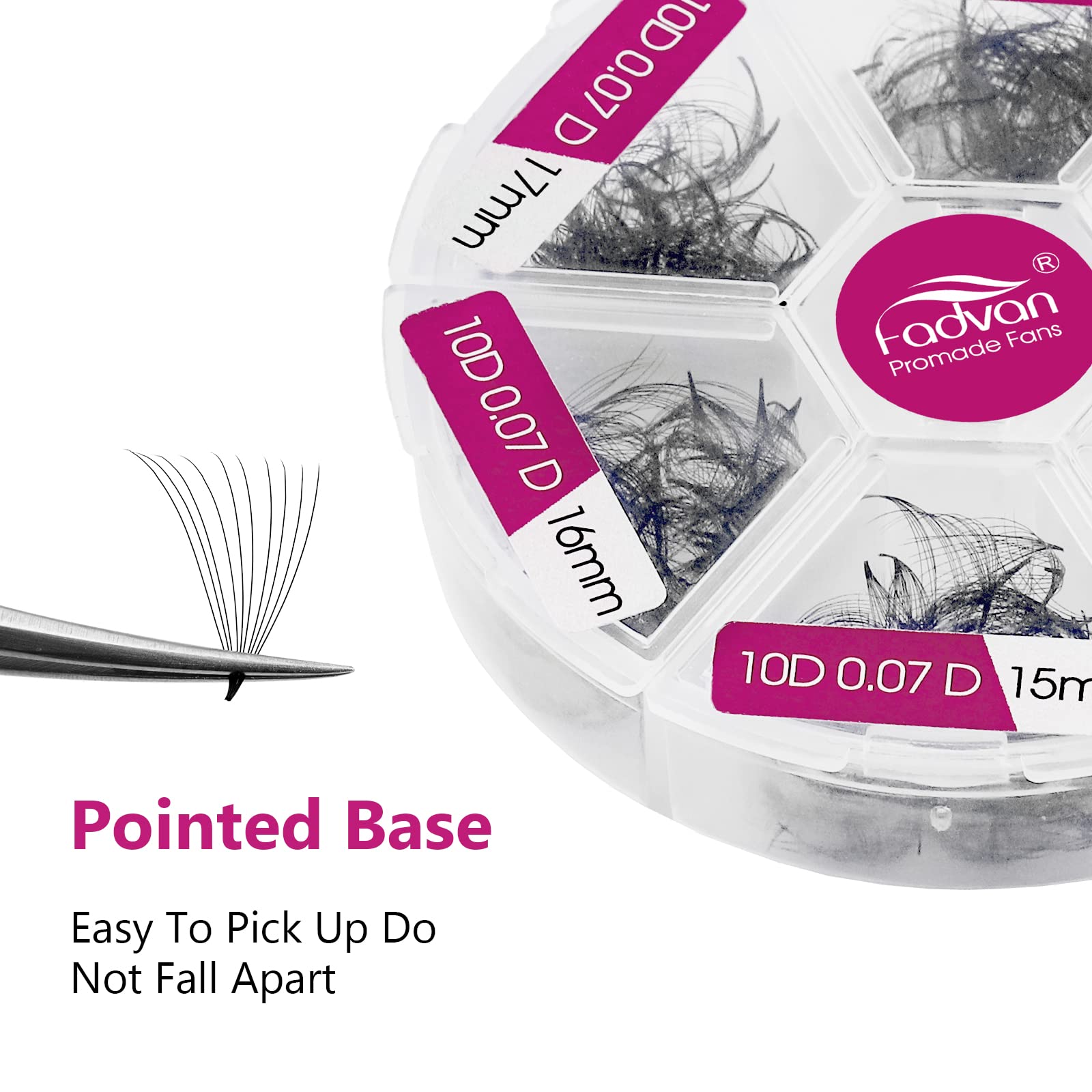 FADVAN 10D-0-07D premade fans pack with efficient, consistent density.