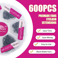 FADVAN 16D loose fans close-up reveal delicate bases for easy application.
