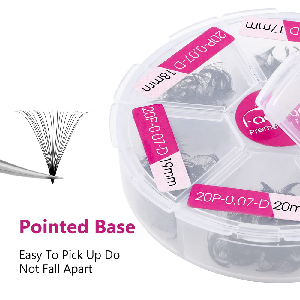FADVAN lashes in 15-20mm length for versatile styling.