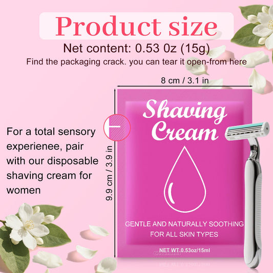 fafortune individually wrapped travel shave cream prevents leaks in luggage.