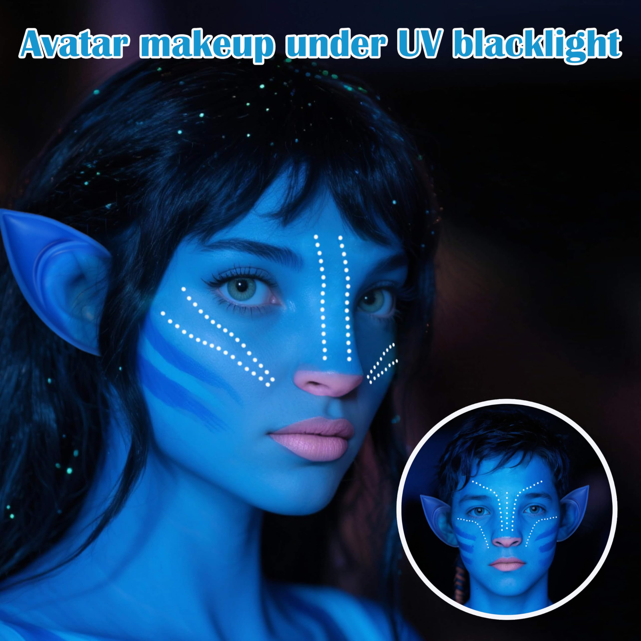 Faglowmify Avatar Kit blue elf ears add fantasy detail