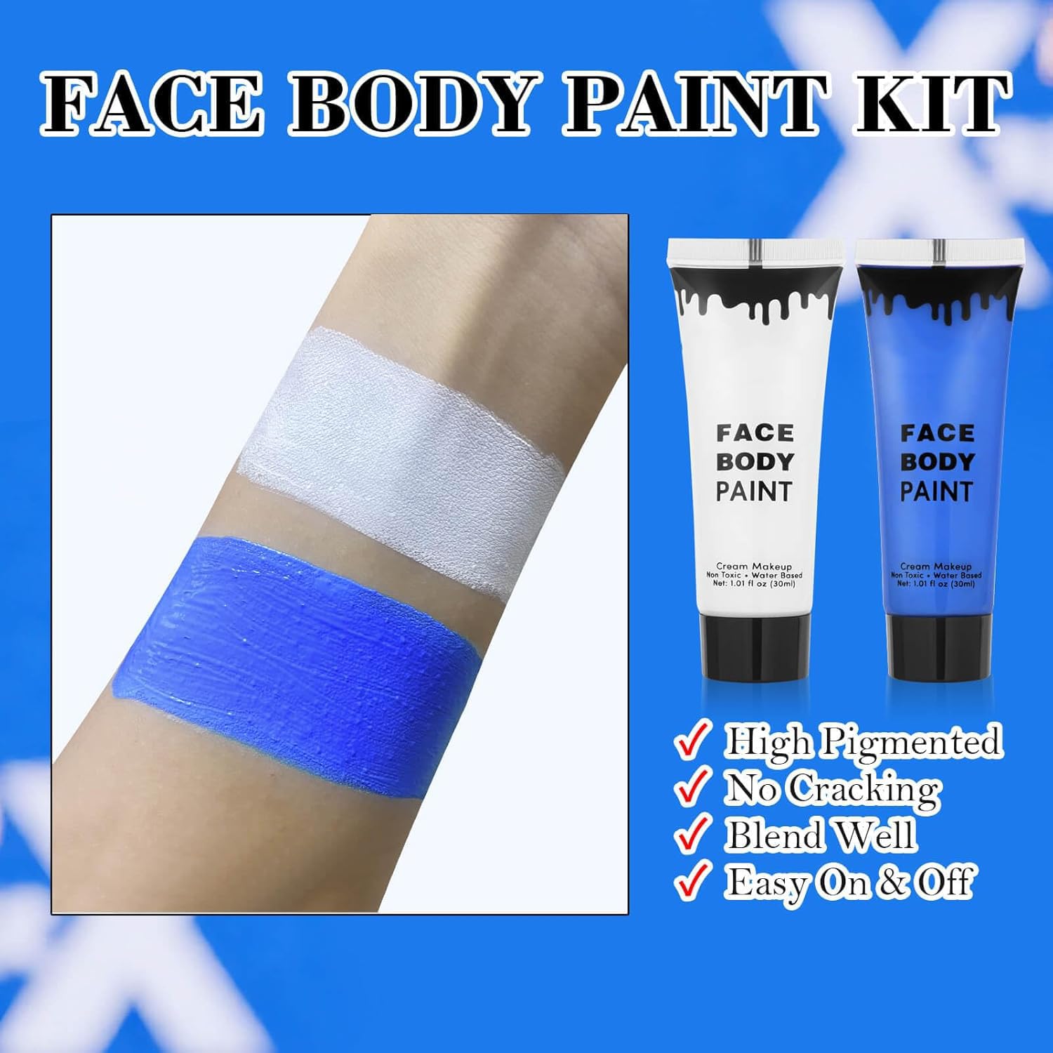 Faglowmify Avatar Kit white UV eyeliner glows under blacklight