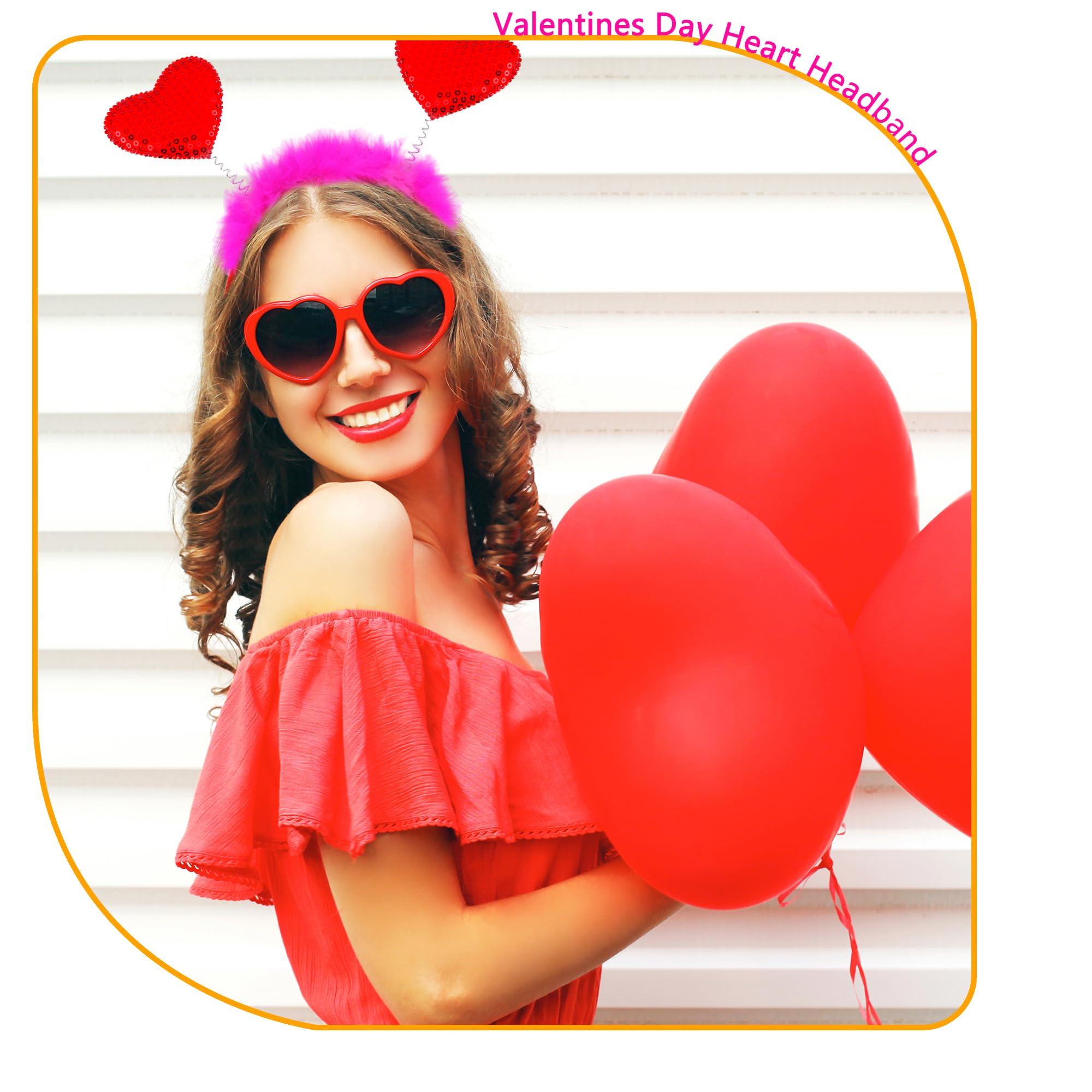 Fahacop sequin heart headband suitable for parties and weddings