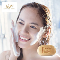 FAIR & WHITE exfoliating soap beside routine prep for better product absorption